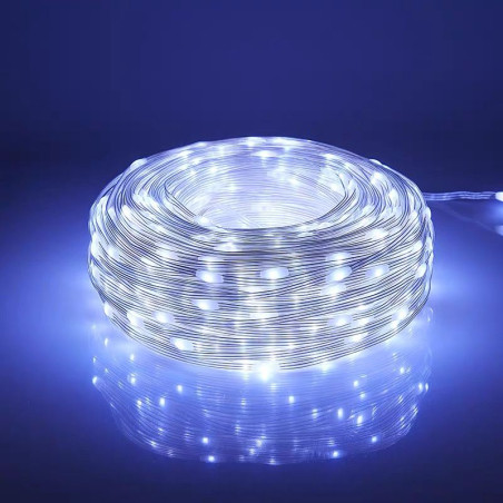 Instalație LED șir 100  metri, 800LED-uri, alb rece, tip banda cu led turnat, EnGross