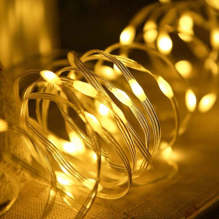 Instalație LED șir 100  metri, 800LED-uri, galbena, tip banda cu led turnat, EnGross