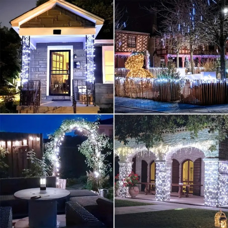 Instalație LED șir 50 metri, 400LED-uri, alb, tip banda cu led turnat, EnGross