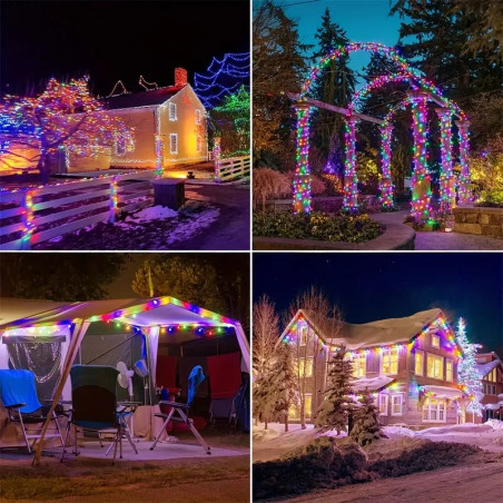 Instalație LED șir 30 metri, 300LED-uri, multicolora, tip banda cu led turnat, EnGross