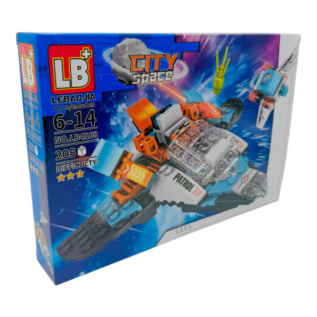 Joc de construcție pentru baieti Masini spațiale, +205piese, multicolor, 32×22×5cm+6ani, en-gros