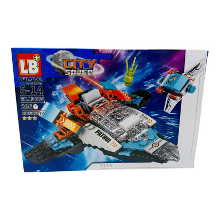 Joc de construcție pentru baieti Masini spațiale, +205piese, multicolor, 32×22×5cm+6ani, en-gros