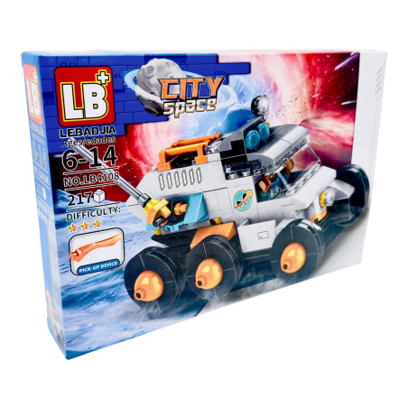 Joc de construcție pentru baieti Masini spațiale, +205piese, multicolor, 32×22×5cm+6ani, en-gros