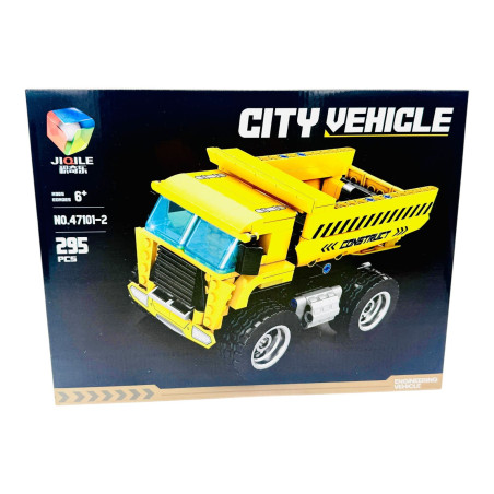 Joc de construcție pentru baieti Masinuta utilaj, diverse modele, +290piese, 36×29×5cm, +6ani, en-gros