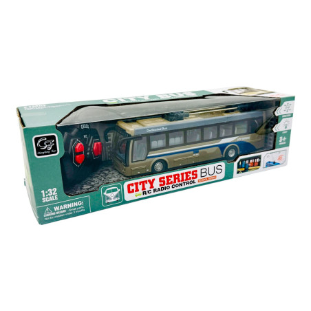 Autobuz cu radiocomanda, City Bus, 32××10×9.5cm, diverse culori, en-gros