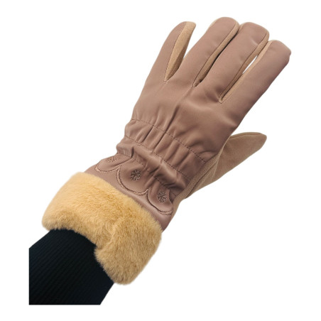 Manusi groase pentru dama, model extrafin, culori combinate, en-gros