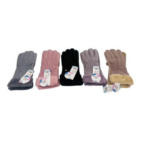 Manusi groase pentru dama, model extrafin, culori combinate, en-gros