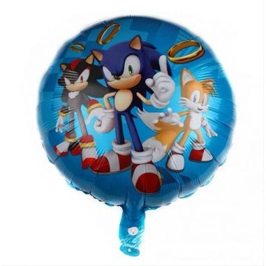 Balon din folie metalizata, figurine animate, cu bat pentru sustinere, 44.5×50cm