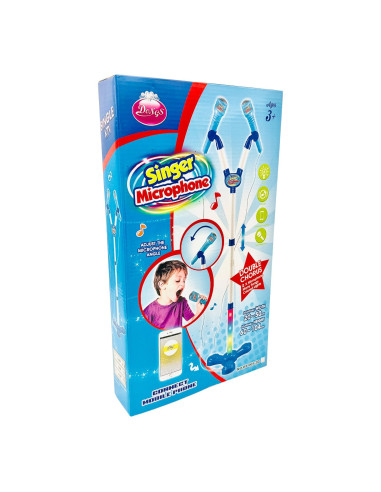 Microfon dublu cu stativ, inaltime...