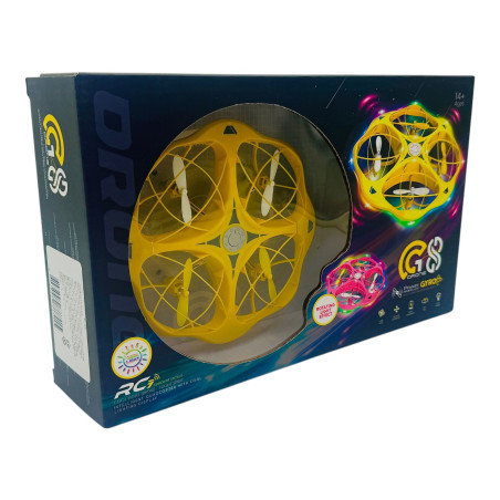 Drona G18 cu lumini, telecomanda Bratara+ clasica, incarcare USB, 30×19×7cm, +14ani, en-gros