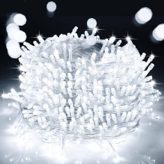 Instalație tip șir cu 200 LED-uri, 18 metri, alb, cu LED...