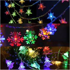 Instalație tip șir, 20 LED-uri, Diverse forme (steluțe,...