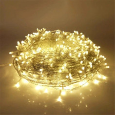 Instalație turturi cu 300 LED-uri, 16 metri, galben/alb,...