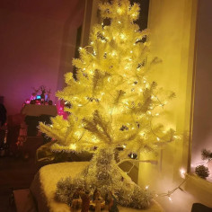 Instalație tip șir cu 100 LED-uri, 10 metri, galben/alb,...