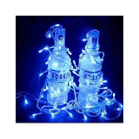 Instalație tip șir cu 320 LED-uri, 25 metri, albastru, cu LED colorat, V5, en-gros