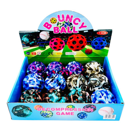 Minge topaitoare Bouncy Ball, multicolor, 7cm, +3ani, en-gros