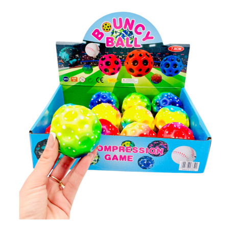 Minge topaitoare Bouncy Ball, multicolor, 7cm, +3ani, en-gros