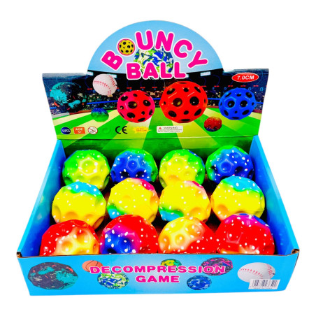 Minge topaitoare Bouncy Ball, multicolor, 7cm, +3ani, en-gros