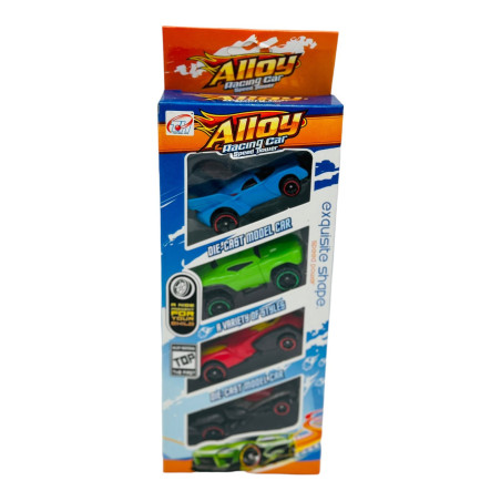 Set 4 Masinute de metal Alloy Racing Car, 22.5×9.5×4cm,+3ani, en-gros