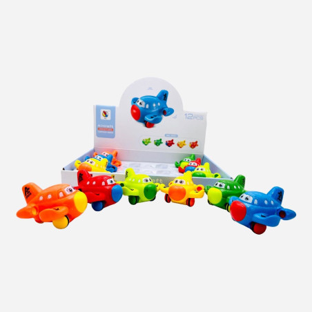 Avion de jucarie, multicolor, 10×9×6cm, +3ani, en-gros