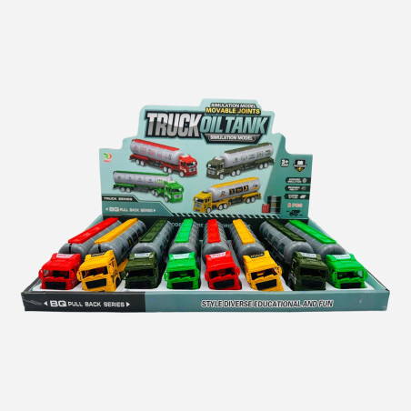 Masinuta CISTERNA, City Tankoil, pull-back action, 25×7×4.5cm, multicolor, +3ani, en-gros