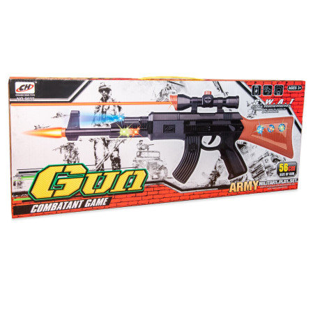 Pusca de jucarie Gun Combat Game, cu sunete si lumini, 56×22×4.5cm, +3ani, en-gros