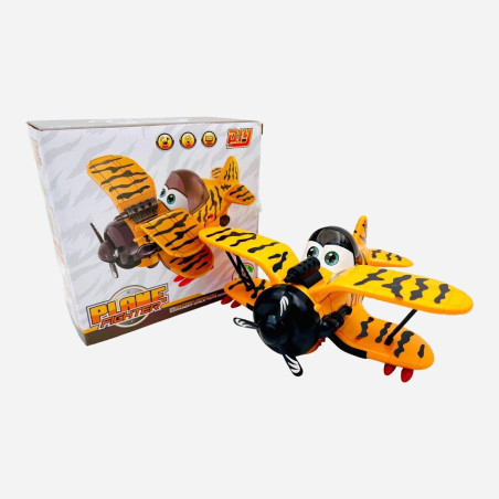 Avion de jucarie cu sunete si lumini, Plane Fighter, 17×16.5×9cm, +3ani, en-gros