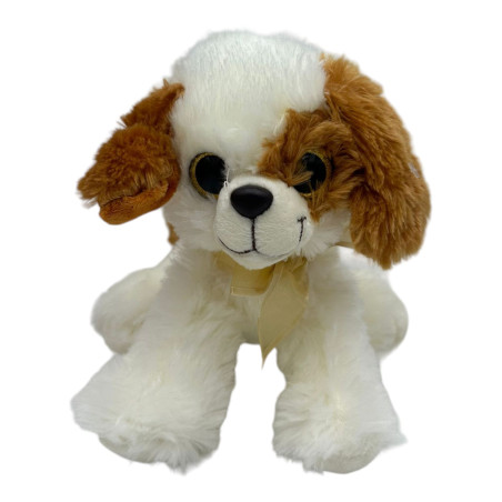 Catelus Adorabil din plus, ochi cu sclipici, diverse culori, 23cm, +3ani, en-gros