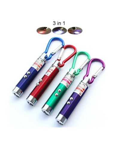 Breloc 3in1 cu lanterna si laser, cu...