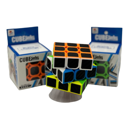 Cub rubik 3×3×3, color lines, black face, 5.5×5.5×5.5cm, +3ani, en-gros
