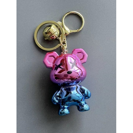Breloc Accesoriu cu figurina Ursulet X, culori metalice, en-gros