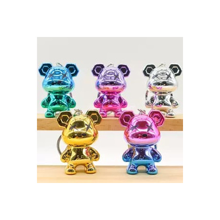 Breloc Accesoriu cu figurina Ursulet X, culori metalice, en-gros