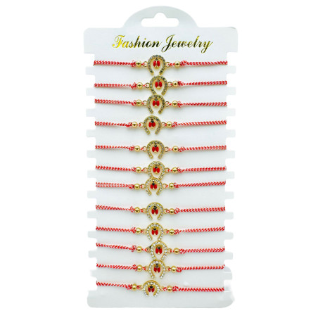 Set 12 Bratari reglabile Martisor, Potcoava Norocoasa, model 2025, en-gros