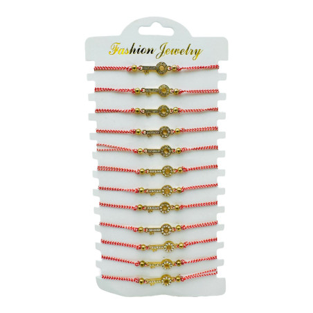 Set 12 Bratari reglabile Martisor, Cheia Succesului, model 2025, en-gros