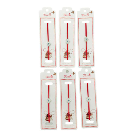 Set 24 de Bratari Martisor, Pure Love, snur rosu elastic, model 2025, en-gros
