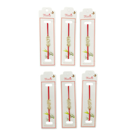 Set 24 de Bratari Martisor, LOVE, snur rosu elastic, model 2025, en-gros
