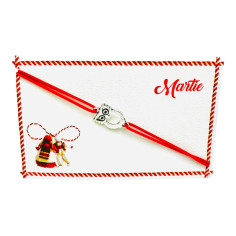 Bratara reglabila Martisor, snur elastic, Bufnita...