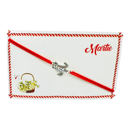 Bratara reglabila Martisor, snur elastic, Broscuta Norocoasa, model 2025, en-gros