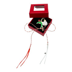 Brosa Martisor in cutiuta cu fereastra, 5×5cm, Ghiocel...