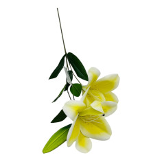 Crin Imperial artificial, 2 flori+ boboc, 67cm, galben,...