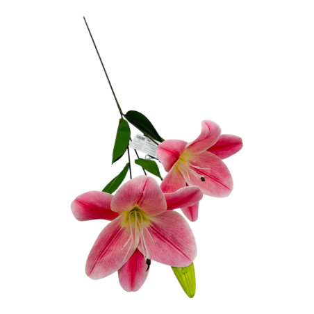 Crin Imperial artificial, 2 flori+ boboc, 67cm, roz pudrat,en-gros