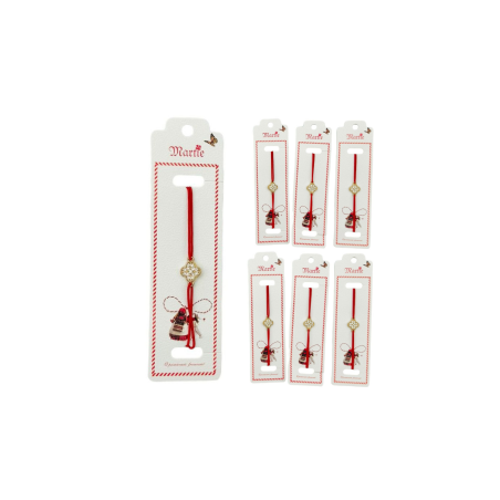 Set 24 de Bratari Martisor, Talisman Norocos, snur rosu elastic, model 2025, en-gros