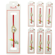 Set 24 de Bratari Martisor, Pure Love, snur rosu elastic,...