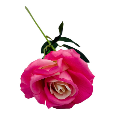 Trandafir elegant artificial, 51cm, calitate superioara, rose, en-gros