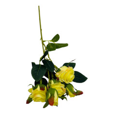 Buchet artificial elegant cu 3 trandafiri si 2 boboci,...