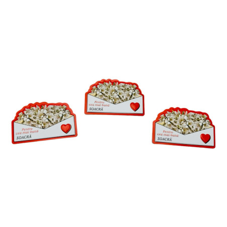 Magnet En-gros, Aranjament cu Ghiocei " Pentru cea mai buna SOACRA" 10×7cm