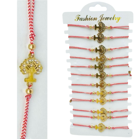 Set 12 Bratari reglabile Martisor, Copacul Vietii, model 2025, en-gros