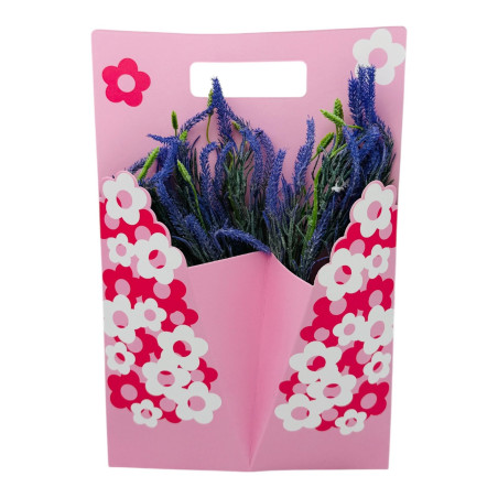 Aranjament floral deosebit cu Lavanda Artificiala, diverse culori, 34×23cm, en-gros