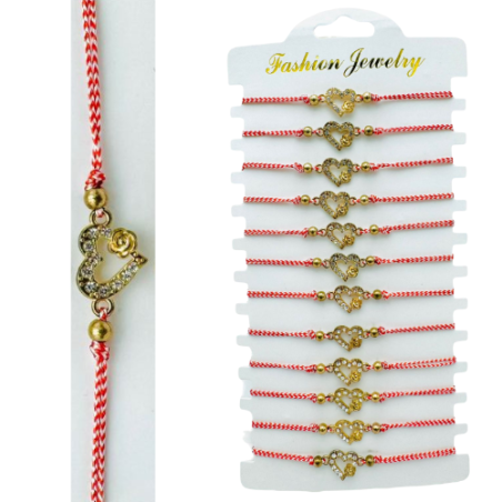 Set 12 Bratari reglabile Martisor, Pure Love, model 2025, en-gros