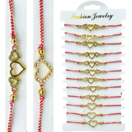 Set 12 Bratari reglabile Martisor, True Love, model 2025, en-gros